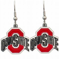 Ohio State Buckeyes College Dangle Earrings