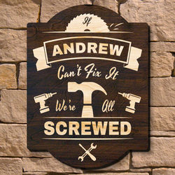 Tried and True Craftsman Personalized Wood Sign