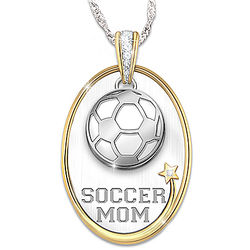 Sports Stars' Proud Mom Pendant with Personalized Names