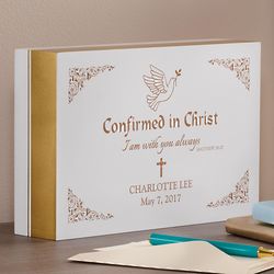 Personalized Confirmed in Christ Metallic Wood Plaque