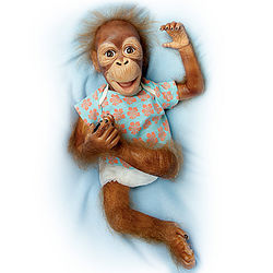 Baby Maha Lifelike Orangutan Doll