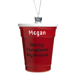 Personalized Red Solo Cup Ornament