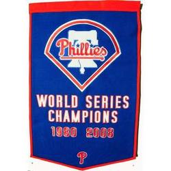 Philadelphia Phillies Vintage Wool Dynasty Banner with Cafe Rod