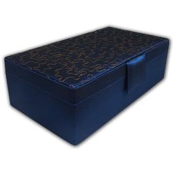 Jewelry Box with Soft Fabric in Sapphire Blue