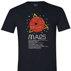 Planet Mars with Scientific Facts T-Shirt