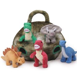 Dinosaur Plush Toys in Travel Egg Playset