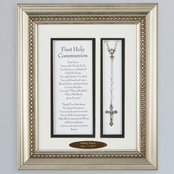 Personalized First Communion Rosary Framed Print