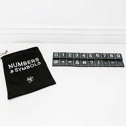 Daily Inspiration 30-Piece Number & Symbol Set in Black Bag