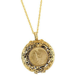 Mustard Seed Locket Angel Coin Necklace