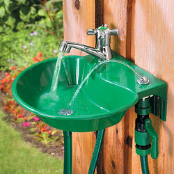 2-in-1 Outdoor Water Fountain and Faucet