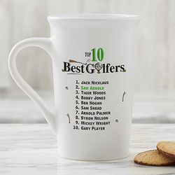 Personalized Top 10 Golfers Latte Mug