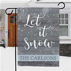 Let It Snow Personalized Garden Flag
