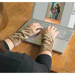Latte Colored Pulse Warming Wrist Covers