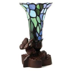 Light of Remembrance Blue Floral Tiffany Style Lamp