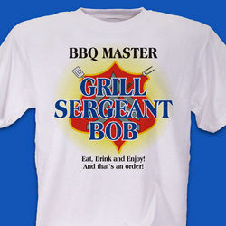 Grill Sergeant BBQ Personalized T-Shirt