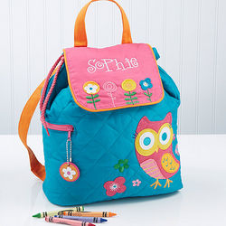 Lovable Owl Girl's Personalized Backpack
