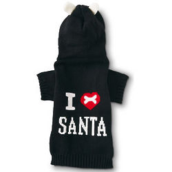 I Love Santa Dog Sweater