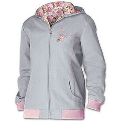 Blossoming Hope Breast Cancer Awareness Embroidered Jacket
