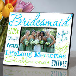 Something Blue Personalized Bridesmaid Picture Frame