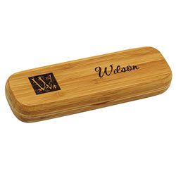 Ballpoint Pen and Monogrammed Bamboo Wood Box