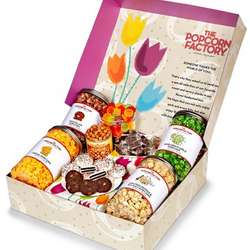 Tulips Favorites Popcorn and Sweets Gift Box