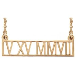 Personalized Roman Numeral Date Necklace