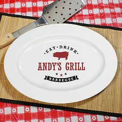 Personalized Eat Drink Barbecue Platter