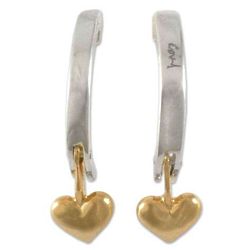 Heart on a Hoop Gold-Plated Heart Earrings