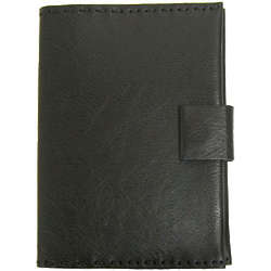 Black Pebbled Calf Leather Lined Journal