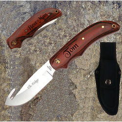 Stainless Steel Fixed Gut Hook and Folding Knife