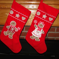 Gingerbread Personalized Canvas Stocking