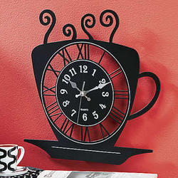 Steaming Coffee Cup Clock