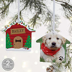 2 Sided Good Dog! Custom Photo Ornament
