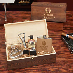 Wax Seal All the Vices Personalized Whiskey Gift Set