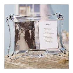 Personalized Lenox Wedding Promises Crystal Invitation Frame