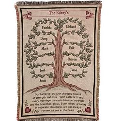 Personalized Family Tree Throw