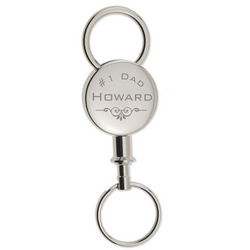 Personalized Number 1 Dad Key Chain