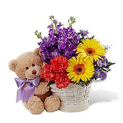 Best Year Birthday Flower Basket