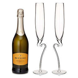 Curved Champagne Glasses