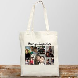 6 Photo Collage Canvas Tote Bag