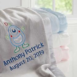Monster Personalized Baby Blanket