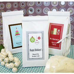 Winter Holiday Sugar Cookie Mix Personalized Wedding Favors