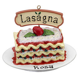 Personalized Lasagna Christmas Ornament