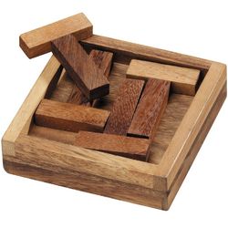 Four T's Wooden Puzzle Brain Teaser