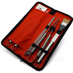 Stainless Steel BBQ Tool Set with Carrying Case