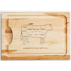 Personalized Animal Diagram Wooden Cutting Board