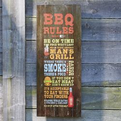 BBQ Rules Word-Art Sign