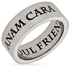 Anam Cara - Soul Friend Stainless Steel Poesy Ring