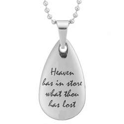 Stainless Steel Memorial Sentiment Necklace