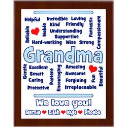 Personalized Grandma Expressions Plaque
